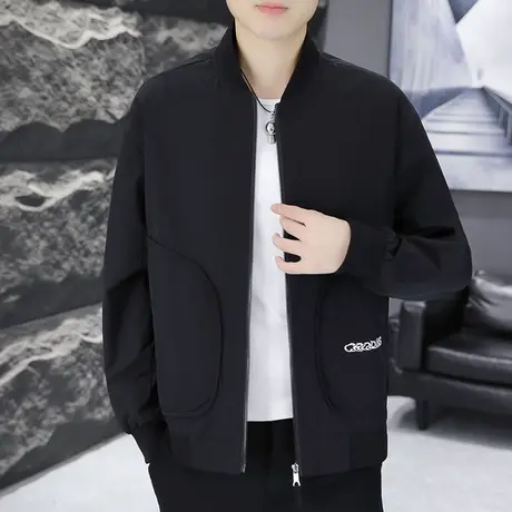 春秋季2024新款美式立领夹克男士潮牌休闲飞行棒球服痞帅春装外套商品大图