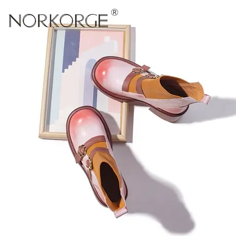 甜美蜜桃粉时装袜靴商品大图