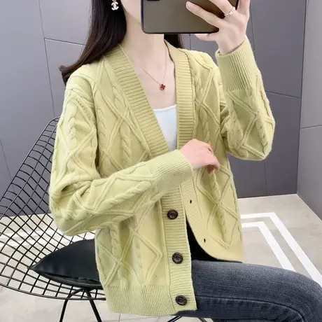 春季毛衣开衫针织外套女春装2023年新款爆款独特别致小众减龄上衣商品大图