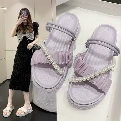 两穿凉鞋女2023新款夏季外穿凉拖仙女风软底孕妇鞋百搭时尚拖鞋子商品大图