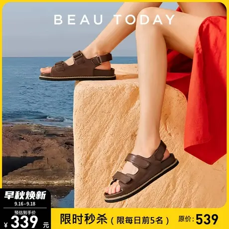 BeauToday勃肯凉鞋女2023新款夏季厚底凉鞋BT复古英伦风时装凉鞋商品大图