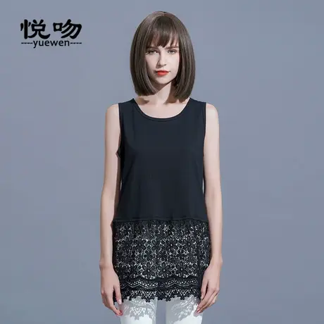 卫衣叠穿神器打底背心女内搭棉质拼蕾丝长款屁帘下摆冬季遮屁股潮图片