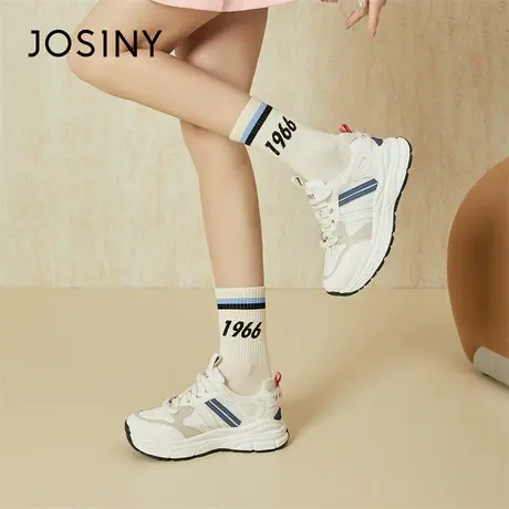 Josiny/卓诗尼运动鞋2024新款春季轻便舒适休闲透气增高老爹鞋商品大图