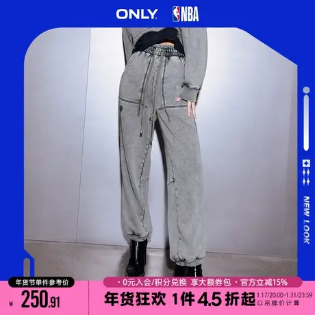 ONLY2023冬季新款NBA联名时尚休闲长款束脚休闲裤女商品大图