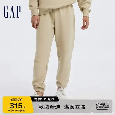 Gap男装秋季2023新款空气三明治LOGO宽松卫裤796150束脚长裤图片