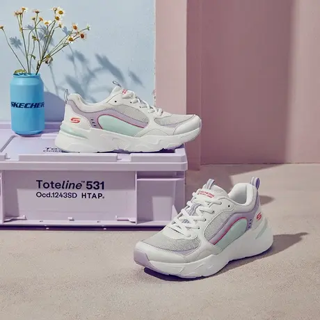 Skechers斯凯奇女鞋春夏季款轻便跑步鞋羽翼蝉翼运动老爹鞋117042商品大图