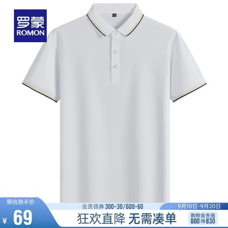 【直降】【冰丝速干】罗蒙商务休闲短袖Polo衫2023夏季简约T恤男图片