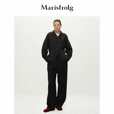 【云绒针织】Marisfrolg玛丝菲尔冬羊毛保暖针织短外套商品大图