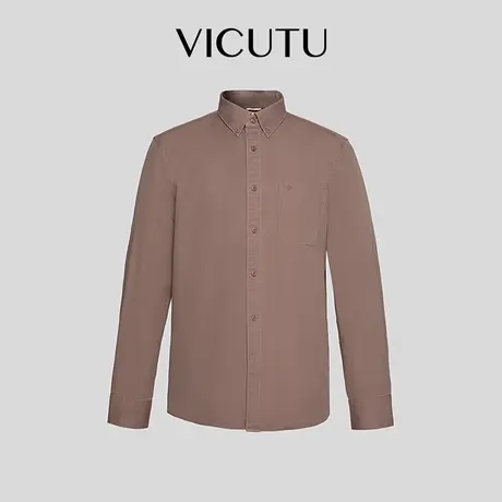 VICUTU威可多男士长袖衬衫秋季新款柔软舒透亲肤商务百搭衬衣商品大图
