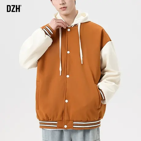 男士假两件棒球服外套男春秋季潮牌美式高级感衣服男款飞行员夹克商品大图