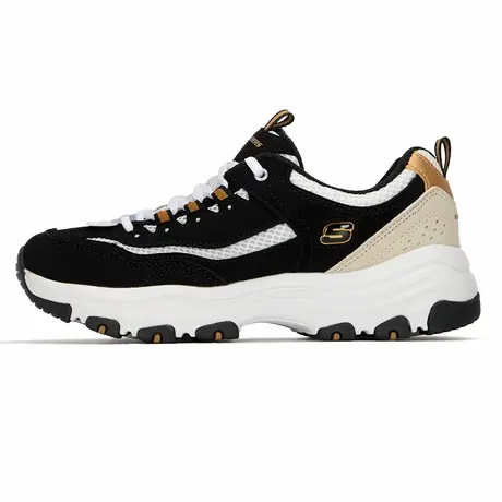 斯凯奇（Skechers）女鞋春夏季25新款黑金熊猫鞋休闲网面透气运动商品大图