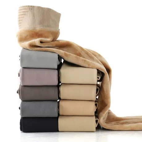 秋冬季肉色打底裤女外穿光腿高腰神器一体大码加绒加厚咖色连裤袜商品大图