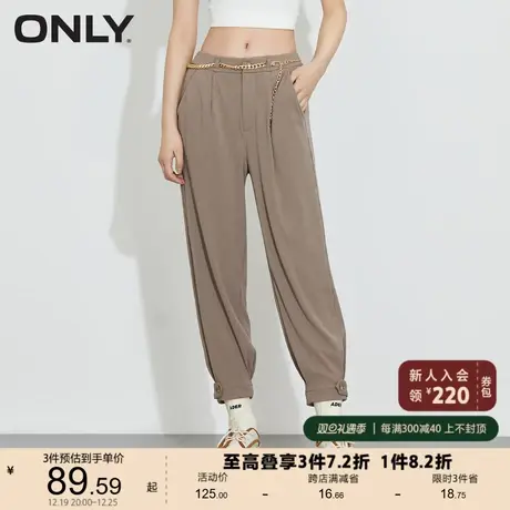 ONLY奥莱夏季灯芯绒通勤休闲裤女商品大图