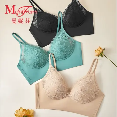 【背心式文胸】曼妮芬背心文胸女轻薄无痕性感美背内衣图片