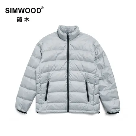 Simwood简木男装【宽松版型】90%白鸭绒可脱卸内胆立领羽绒服外套图片
