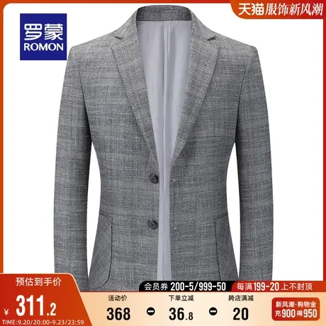 罗蒙休闲西服秋季新款青年时尚弹力单西外套商务修身职业男士西装图片