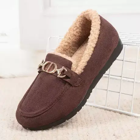 毛毛鞋女冬豆豆鞋子加绒中老年妈妈老北京布鞋旗舰店官方加厚女鞋商品大图