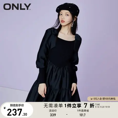 ONLY奥莱夏季A字小黑裙连衣裙女图片