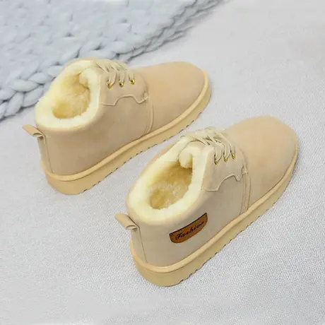 雪地靴女2023新款冬季短筒靴子厚底休闲面包学生大棉加绒棉鞋女潮商品大图