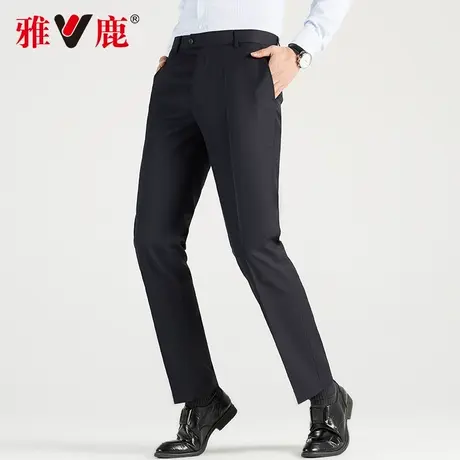 2023春季新款男士西裤商务正装直筒裤休闲纯色百搭西装长裤男图片