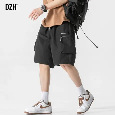 男士黑色工装短裤男款夏季宽松五分裤男薄款裤子休闲大裤衩沙滩裤商品大图