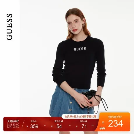 GUESS女士日常百搭修身气质羊毛针织衫-W4PR1PZ0W90商品大图