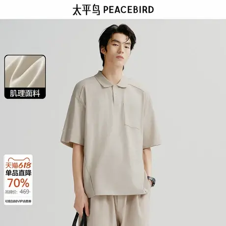 太平鸟男装 休闲polo衫时尚百搭户外风翻领短袖t恤 夏季新品图片