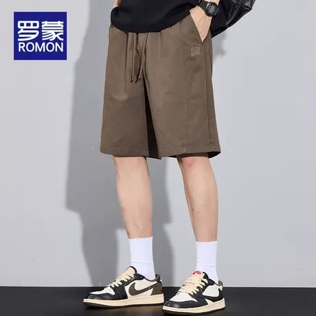 罗蒙冰丝短裤子男士夏季薄款2025新款五分休闲裤男生外穿运动中裤商品大图