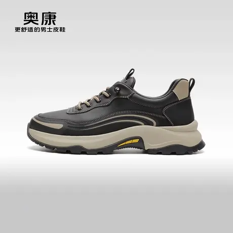 【门店发货】Aokang奥康秋季新款时尚运动鞋男拼接系带单鞋商品大图