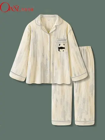 睡衣女士春秋季长袖开衫休闲可外穿棉质秋冬款家居服套装商品大图