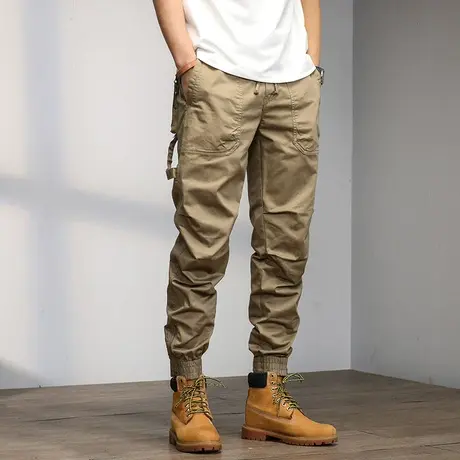 夏季百搭工装裤男士夏季薄款长裤夏季潮流男士裤子透气宽松男裤商品大图