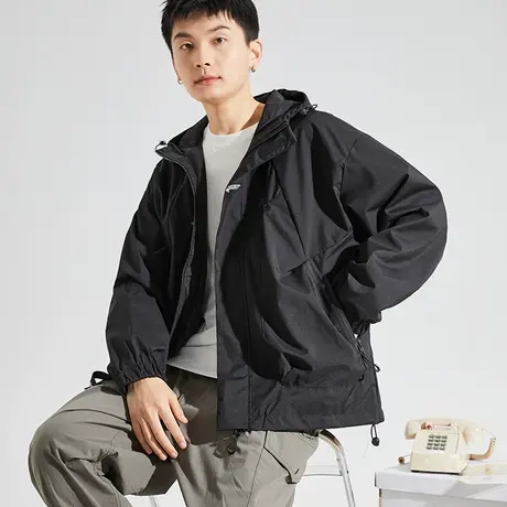 唐狮2024春季新款夹克外套男休闲净色户外冲锋少年夹克外套男2.26图片