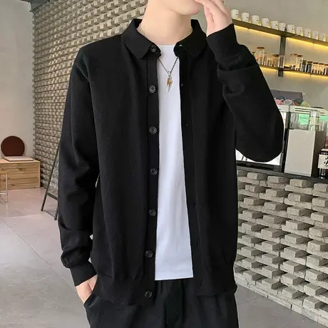 针织衫圆领外穿男士毛衣春秋季宽松韩版潮流慵懒风打底线衣男装商品大图