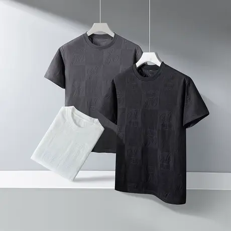 短袖T恤男2023夏季薄款潮流百搭休闲体恤时尚印花打底衫潮牌男装商品大图
