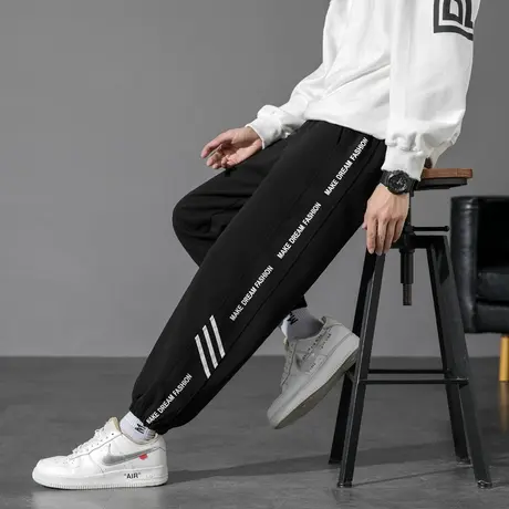 春秋季棉感长裤12岁男孩13高中初中学生14卫裤15大童运动休闲裤子商品大图