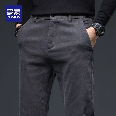 罗蒙男士直筒休闲裤2023春秋新款潮流时尚工装裤弹力修身长裤子男图片