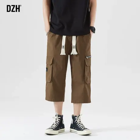 男士七分裤男夏季薄款宽松裤子休闲裤男裤2023新款日系工装裤短裤商品大图