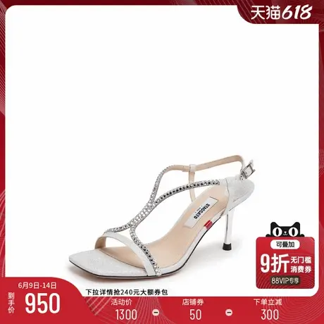 [定制小码32/大码40胖瘦脚]思加图2025夏仙女罗马女凉鞋EBB14BL5A商品大图