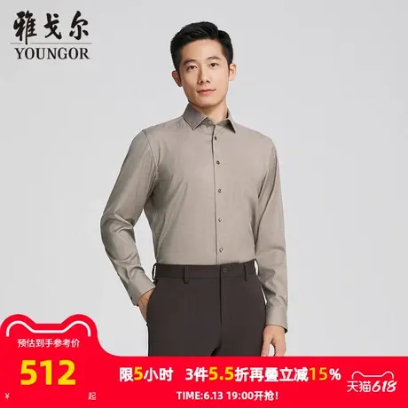 【商场同款】雅戈尔男士长袖衬衫春秋新款官方商务休闲长袖衬衫男商品大图
