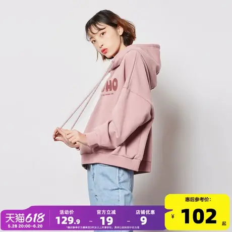 唐狮加绒卫衣女秋冬款2025新款连帽卫衣白色加厚卫衣外套小个子商品大图