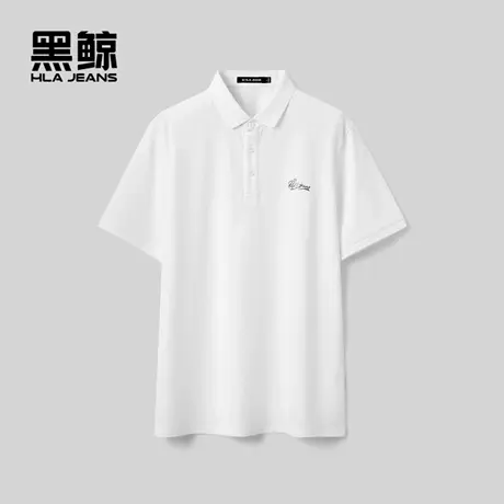 海澜之家旗下黑鲸简约短袖polo衫男25年夏新翻领休闲短袖上衣男商品大图