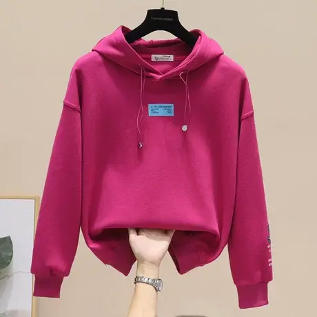 卫衣女春秋薄款2023秋季新款中青装卫衣韩版宽松连帽早秋长袖上衣商品大图