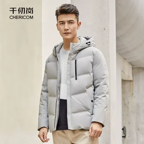 千仞岗冬季男式时尚常规款连帽保暖外套Y279651Y羽绒服I商品大图