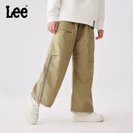 Lee童装印花logo梭织长裤男童2025年秋季新款宽松舒适休闲裤子商品大图