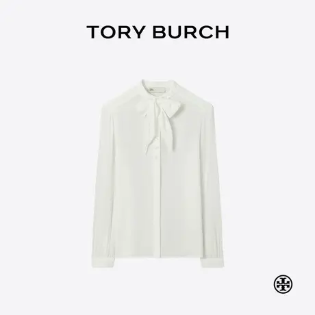TORY BURCH 汤丽柏琦 粘纤蝴蝶结衬衫 176348商品大图