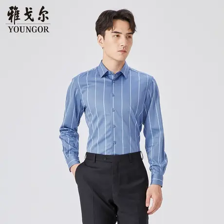 雅戈尔奥莱 商场同款男士衬衫秋冬新款官方商务休闲DP免烫衬衫男商品大图