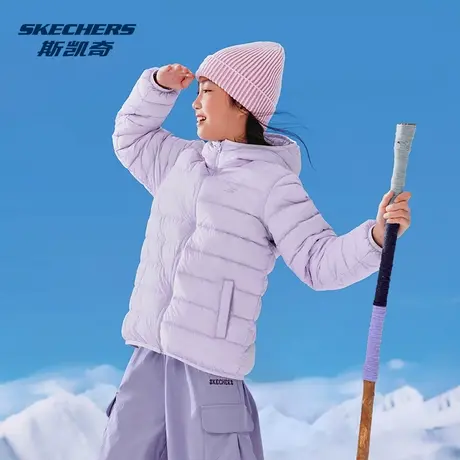 斯凯奇童装2025轻便三防羽绒服男女短款保暖抗静电学生时尚冬外套商品大图
