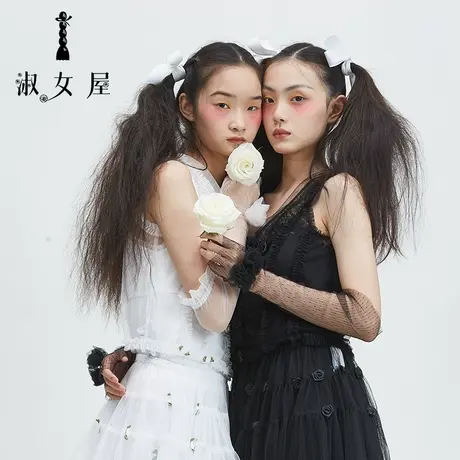 淑女屋官方旗舰店仙女的衣裳。雪纱装饰上衣图片