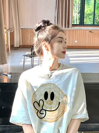 美式复古纯棉短袖t恤女2023夏季宽松原宿风设计感小众半袖上衣服商品大图