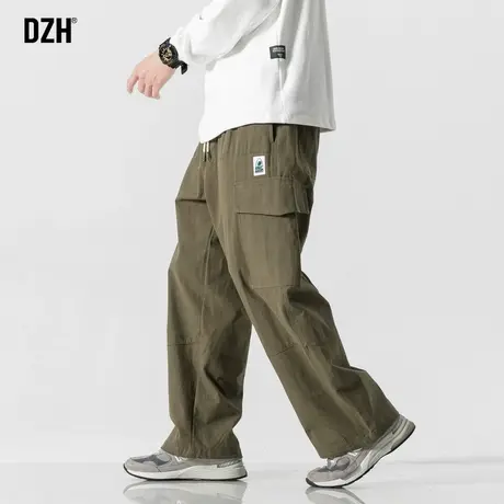 男士美式军绿色工装裤潮牌男秋季男款裤子直筒宽松阔腿裤休闲长裤商品大图